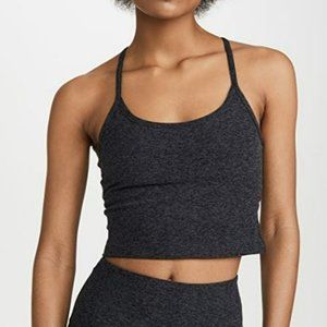 Beyond Yoga Spacedye Slim Racerback Cropped Tank Black/Charcoal || XS
